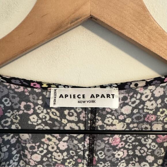 Apiece Apart Pink Floral Purple Altered Jumpsuit XS/S - Picture 12 of 12